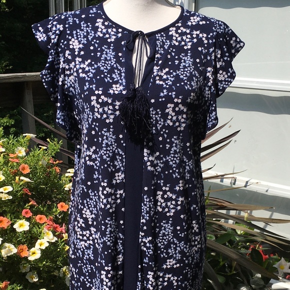 Michael Kors size S blue floral shift dress - Picture 2 of 7